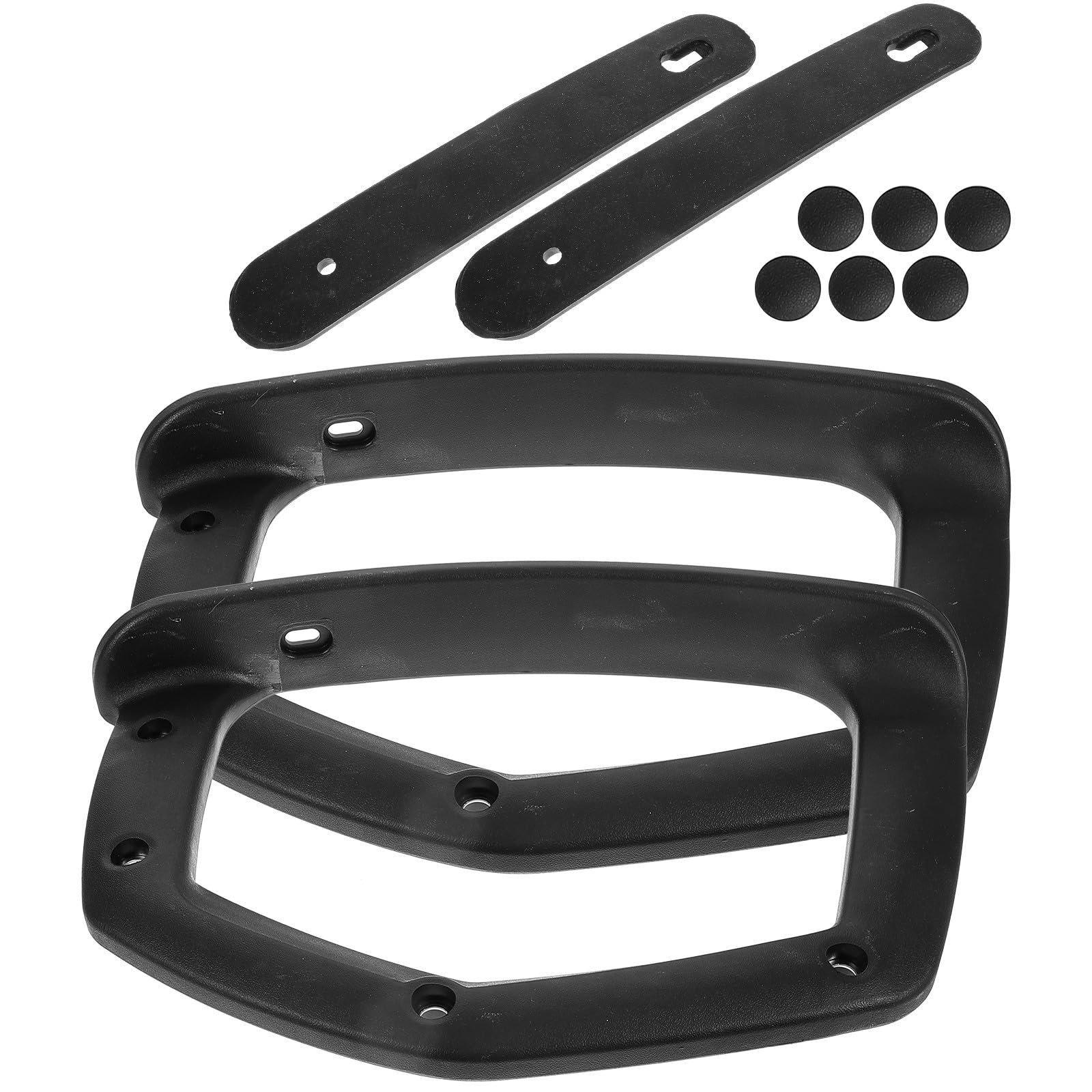 2pezzi Braccioli per Sedia da Gioco e Ufficio in Plastica Pp Elasticizzati, Ricambio Ergonomico per Poltrona Gaming Nero, Accessori per Anziani e Donne Incinte