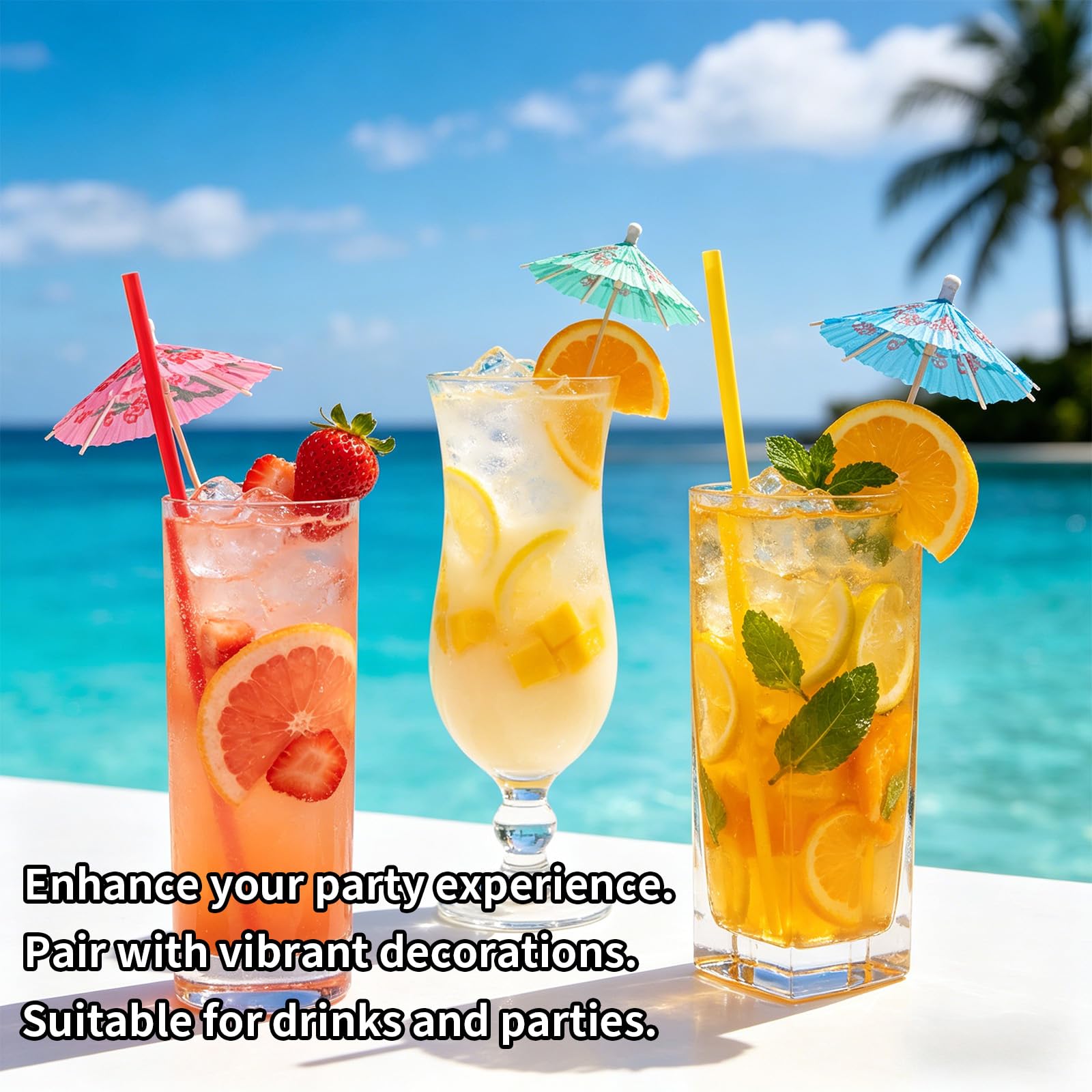 300uds Sombrillas para Bebidas, Palillos Cócteles Coloridas Mini Sombrillas de Papel Decorar Bebidas Ideales para Fiestas Tropicales Fiestas Luau Cumpleaños Verano Barbacoas y Bares Tiki