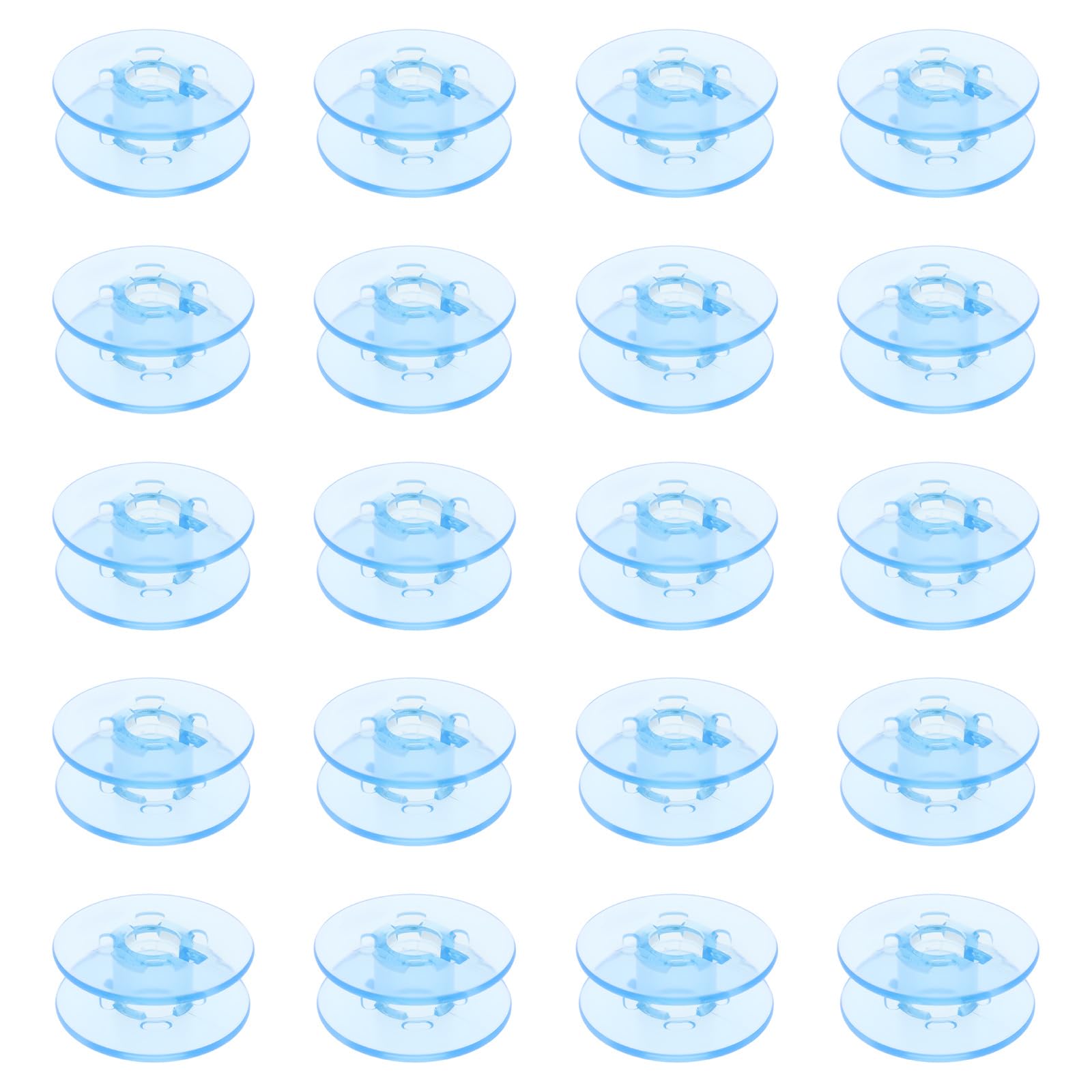 OTOTEC 20pcs Household Multifunctional Sewing Machine Thread Core Shuttle Core Plastic Shuttle Core Compatible with Pfaff Blue