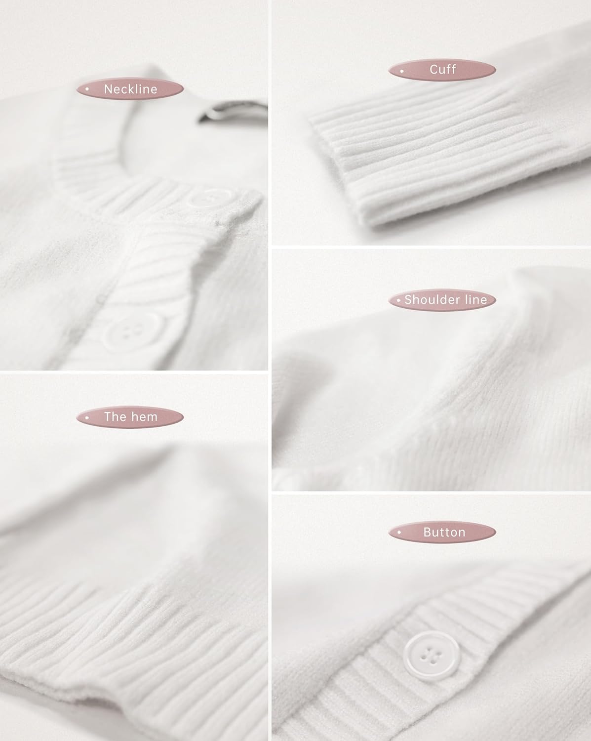 Urban CoCo Women's Button Up Cardigan Sweater Long Sleeve Knit Sweaters Jacket - Image 5