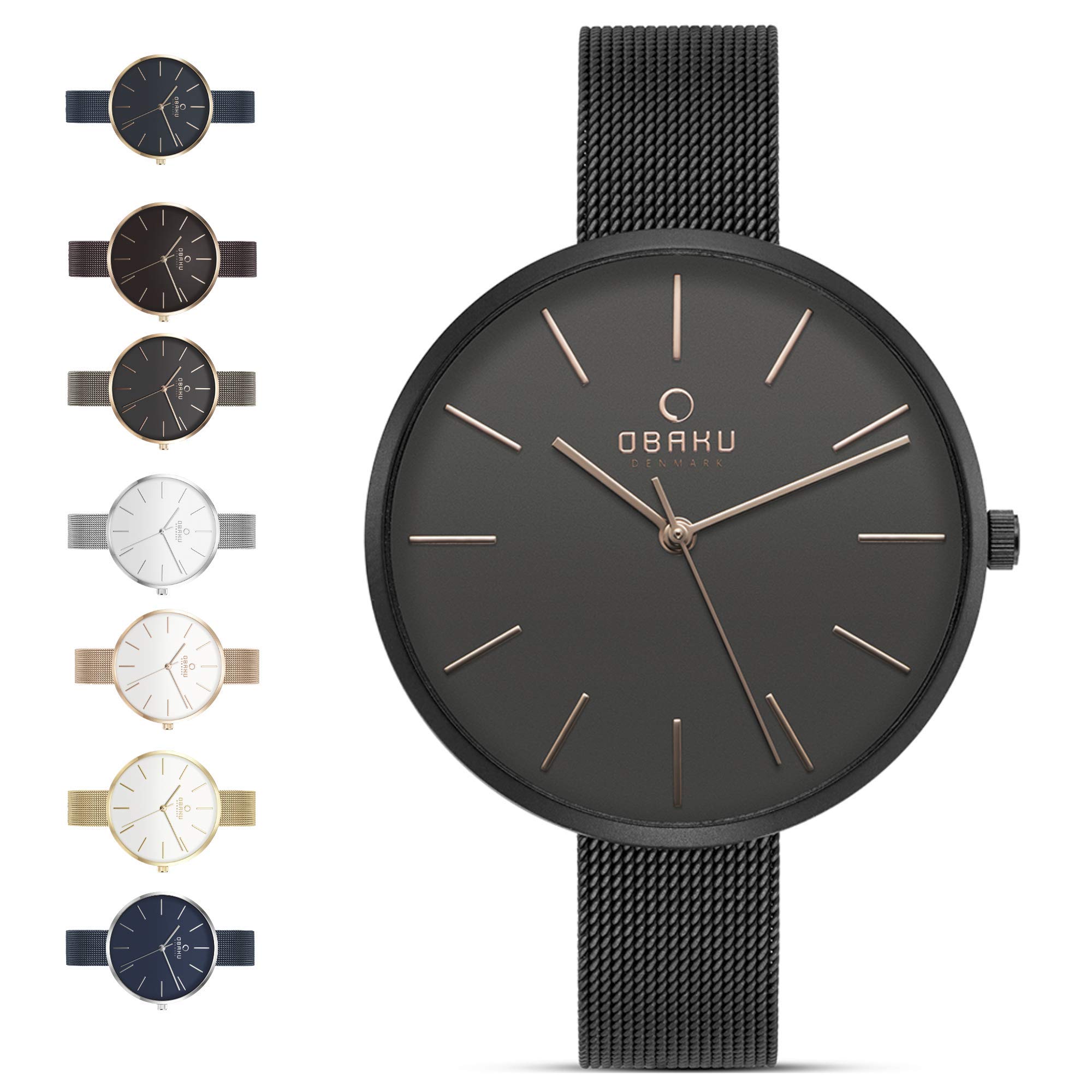 Obaku Viol-Charcoal Analog Black Dial Womens Watch-V211LXBBMB (B07QKLG1KW) Amazon Price History, Amazon Price Tracker