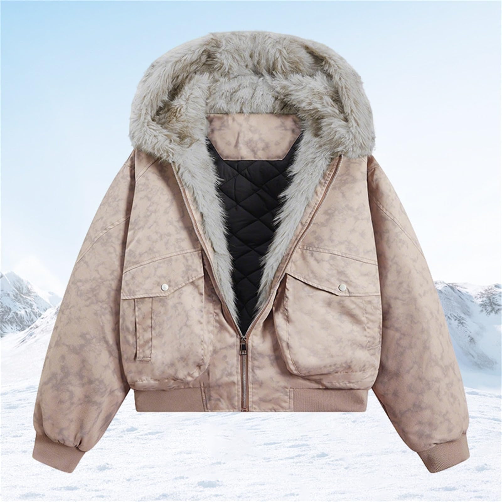 Genérico Plumifero Hombre Plumas, Chaqueta Casual Hombre,Chaqueta Acolchada De Cuello Grande Y Gruesa con Capucha De Invierno para Hombre