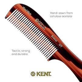 Kent 10T Large Hair Detangler Comb - Handmade Wide Tooth Combs for Curly Hair, Rake Comb For Wet and Dry Hairs, for Women for Thick Hairs Saw-Cut and Hand Polished Kent Combs