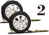 DC Cargo Mall E Track Tire Straps (4 Pack) Wheel Straps with E Track Fittings & 3 Rubber Blocks 11 x 2 Ratchet Tie-Downs for Cars, ATVs, UTVs, Vans