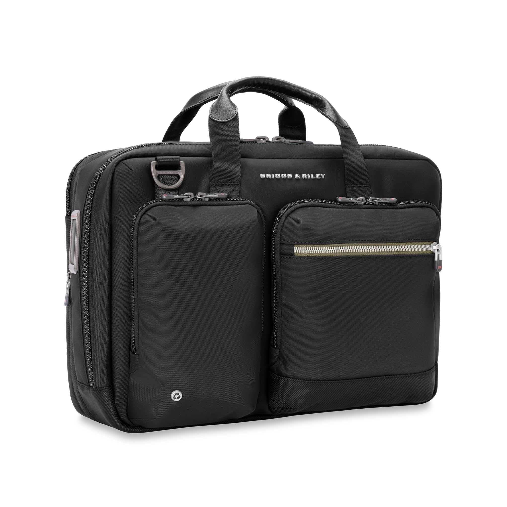 briggs & riley medium expandable briefcase laptop bag black