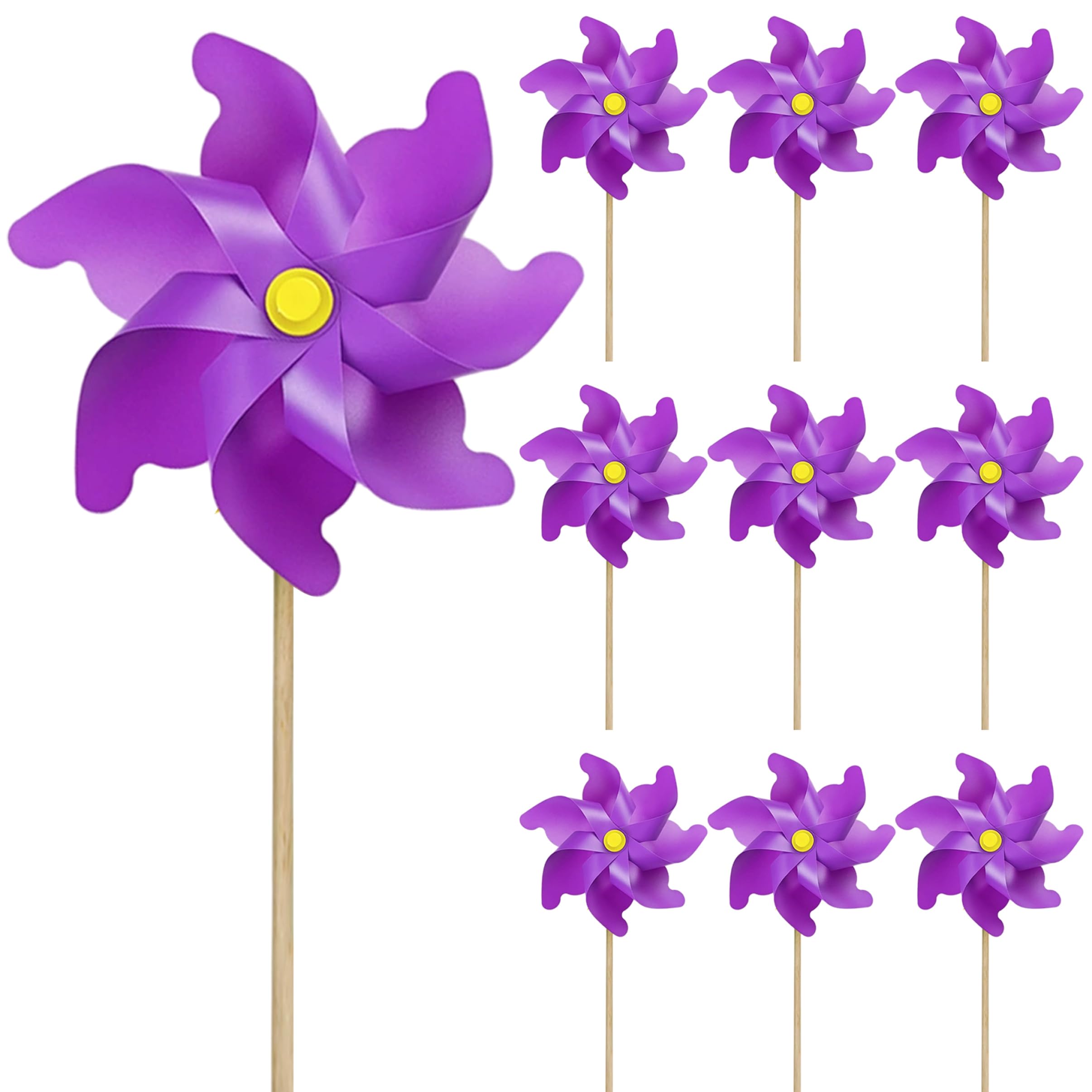 Molinetes infantiles morados para dar vida al jardín y divertir a los niños