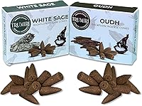 Vista 12 de TRUMIRI Conos de incienso de reflujo – Paquete combinado de 20 conos de incienso en cascada – 10 limoncillo + 10 eucaliptos – Conos de incienso