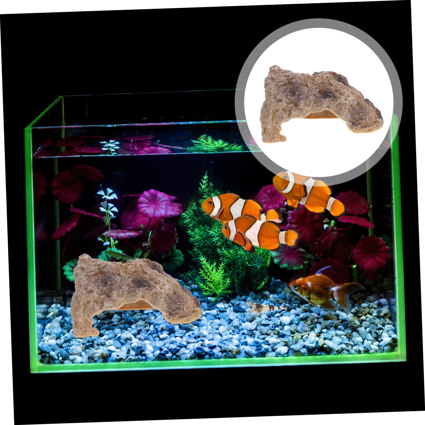 POPETPOP 4 Sztuk Dekoracji Akcesoria Do Akwarium Fish Tank Ukrywanie Schronienie Akwarium Ukrywanie Jaskinia Fish Tank Jaskinia Domu Wystrój Żółw