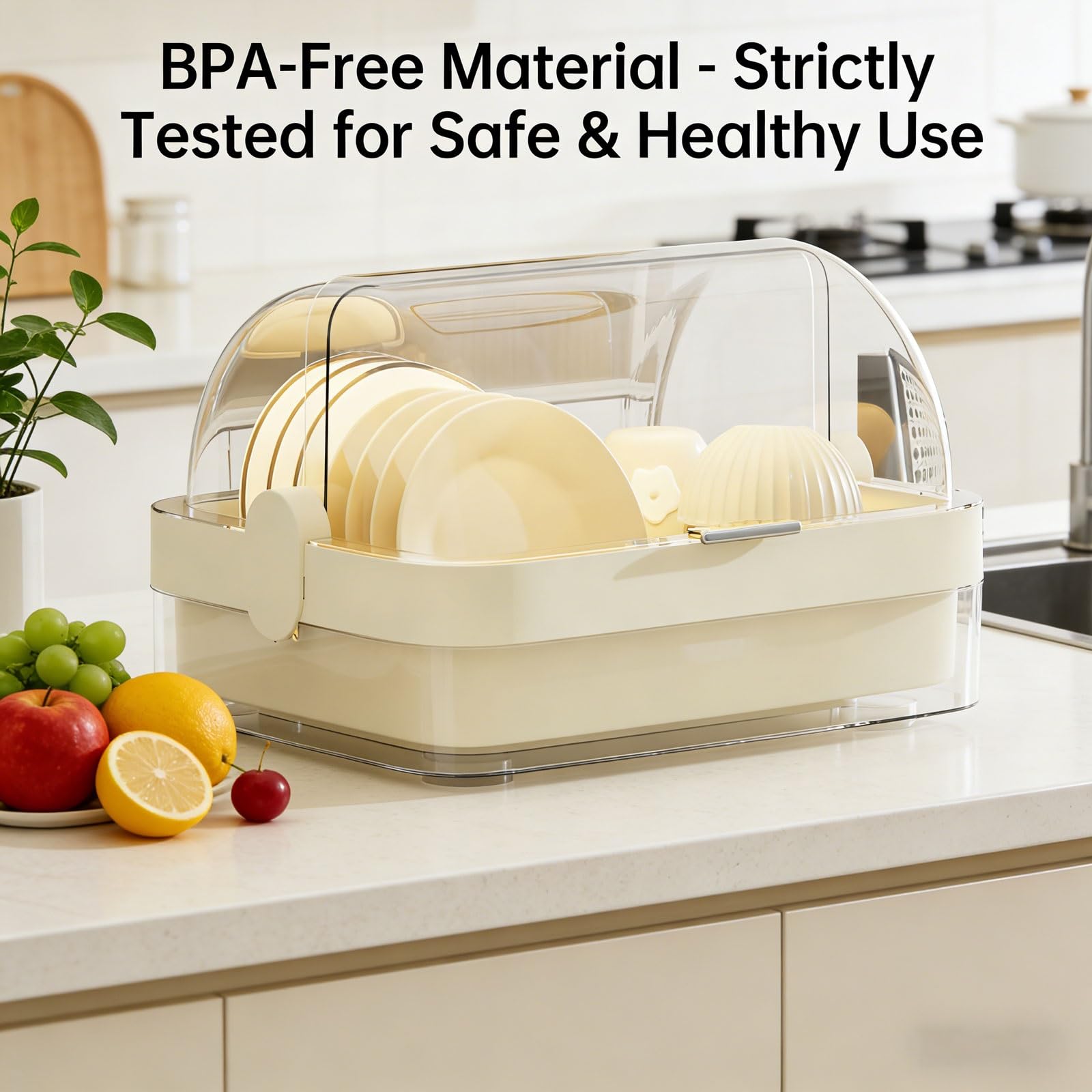Generico Scolapiatti Multifunzionale Grande Capienza Organizzatore Da Banco Drenaggio Efficiente Sgocciolatoio Plastica Durevole Risparmio Spazio Cucina