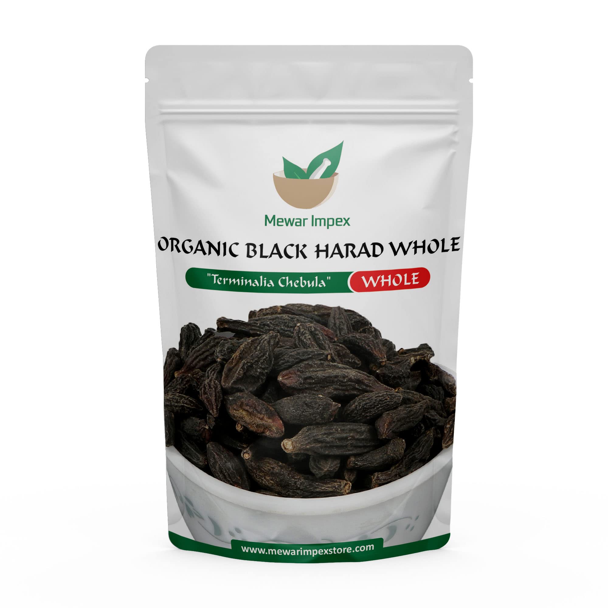 Mewar Impex Harad Choti 400 gm - Kali Harad Haritaki | Kadukkai | Inknut | Karakkaya - Black Himej - Terminalia Chebula - Myrobalan - Black Harad Whole