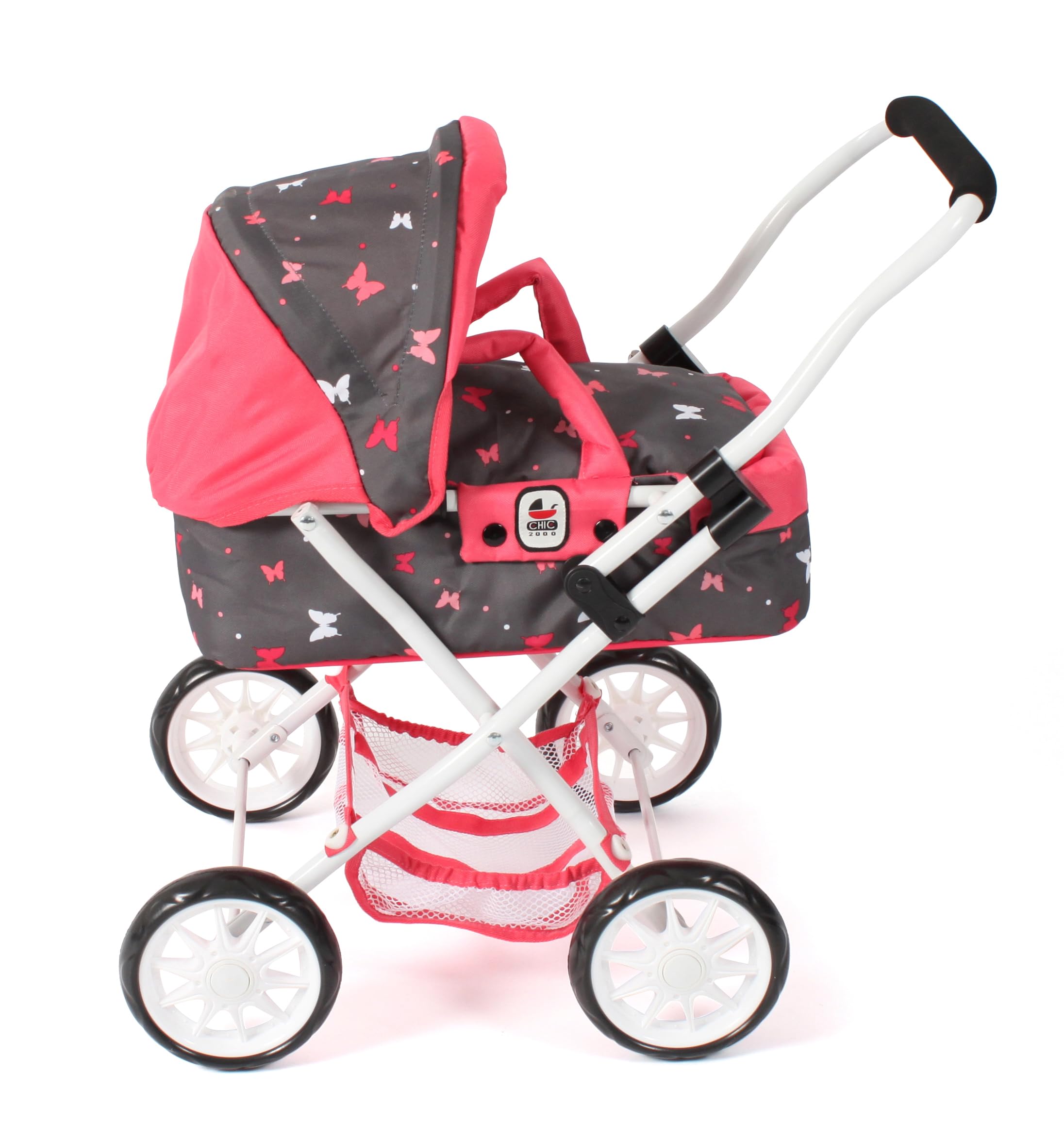 Bayer Chic 2000 Puppenwagen Smarty – Erster Puppenbuggy mit Tragetasche | Kompakter Mini-Puppenwagen für Kleinkinder ab 2 Jahren. Inklusive weicher Tragetasche, Verdeck und praktischem Gepäcknetz