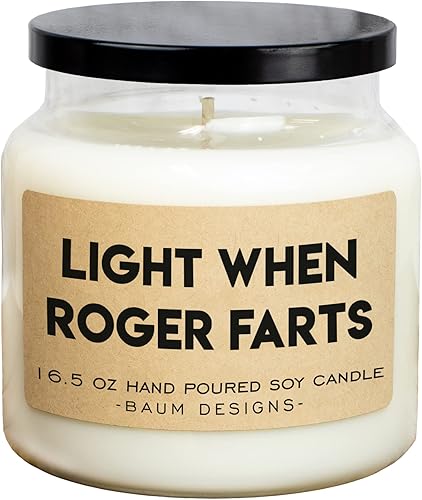 Personalized Light When Name Farts Soy Candle