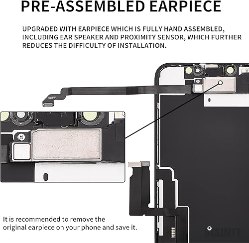 Miniatura 3 de para iPhone XR Reemplazo de pantalla de 6.1 pulgadas con altavoz de oído Kit de sensor de proximidad de montaje completo Pantalla LCD 3D Touch