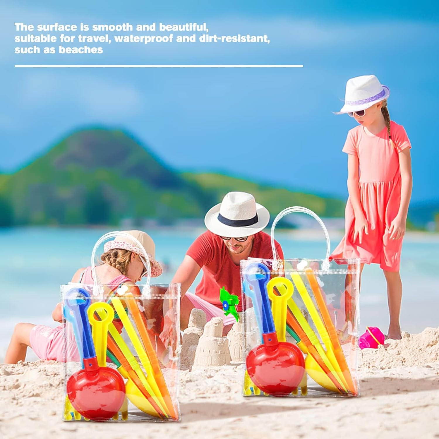 BadenBach 20 PCS Clear Gift Bags with Handles,7.9" x 9.8"x 3.1",Transparent Plastic Gift Wrap Bags Reusable Clear Party Favor Goodie Bag for Wedding Birthday Bridal Baby Shower Valentine's Day - Image 5