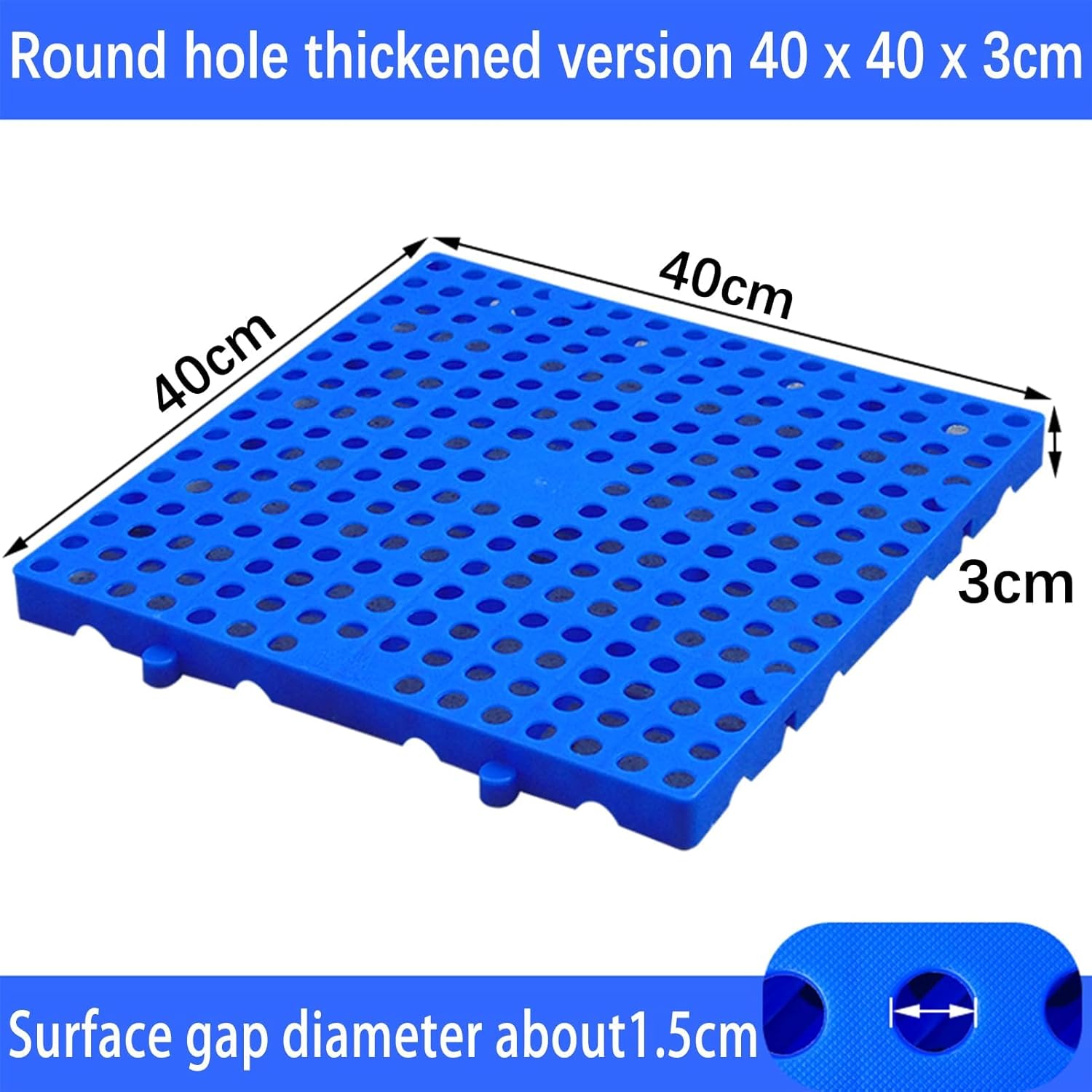 Breathable Storage Plastic Pallets, Lightweight Nestable Grid Pad, Ventilation Floor Pallet, Waterproof HDPE Wear Resistant Pad for Racks Supermarket Basement,40x40x5cm