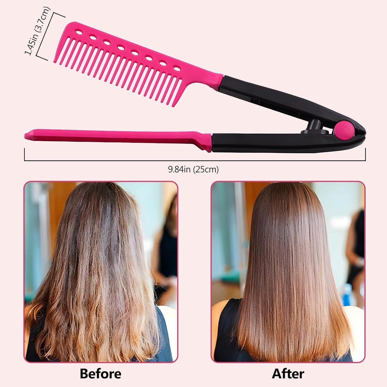 Transformacion Manuel V Tipi Keratin Saç Düzleştirici – Isısız, Taraklı Saç Maşası Pratik ve Taşınabilir 722360