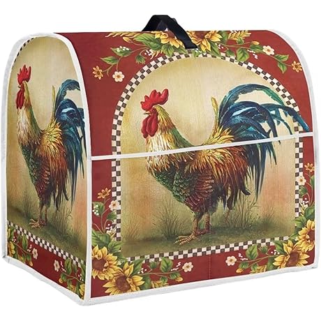 KitchenAid Mixer Cover with Vibrant Sunflower Rooster Print