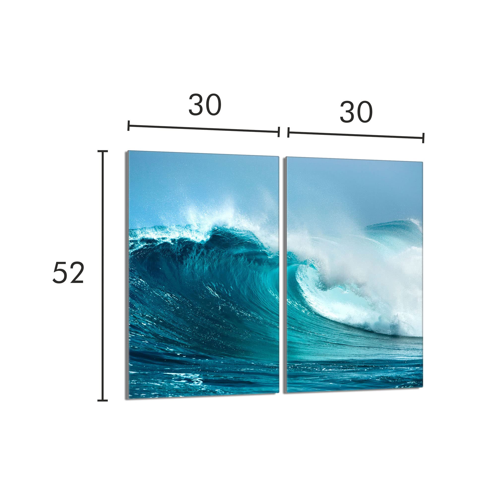 Plaque Protection DarHaus Verre Trempé - Cuisinière 30x52cm Marbre