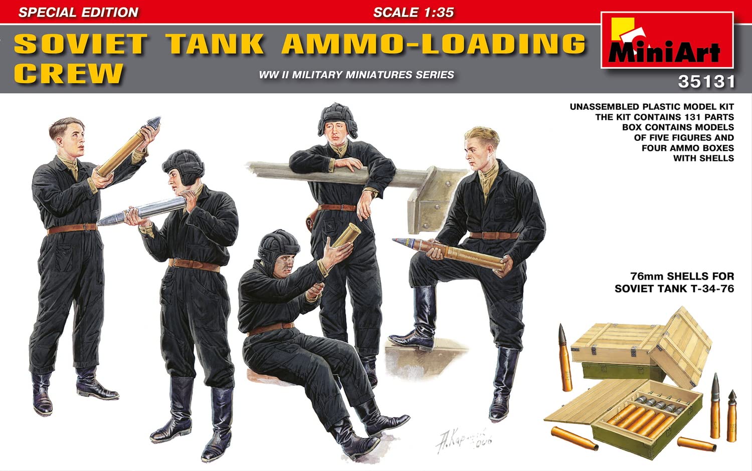 MiniArt Skala 1: 35 cm Zbiornik Radziecki Ammo-Loading Crew (Spec Edit) Zestaw modeli z tworzywa sztucznego