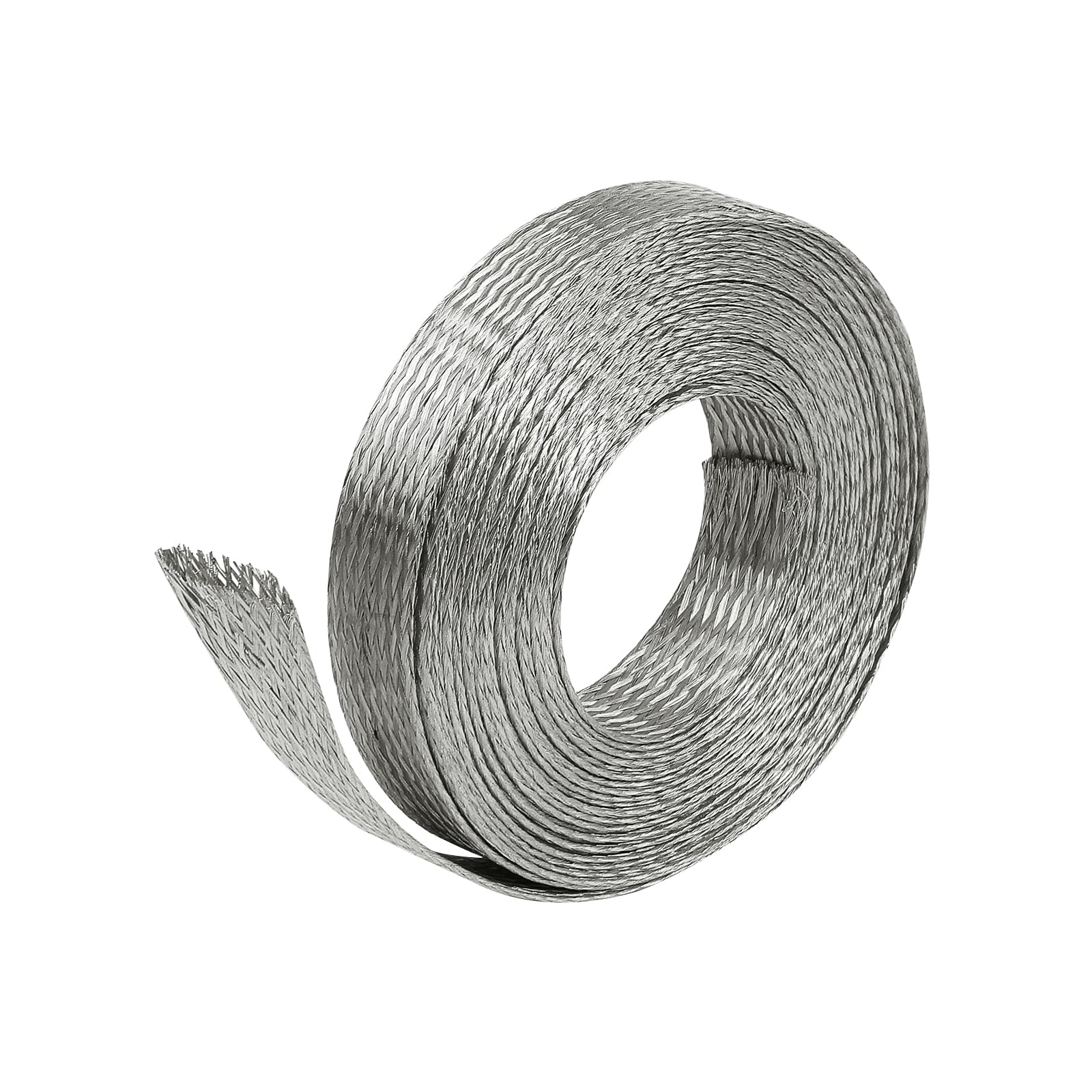 FOURUB Tinned Copper Braided Sleeves for Cover Wire,Expandable Mesh Braided Wires Grounding Straps Shielding Audio Cables (5/8