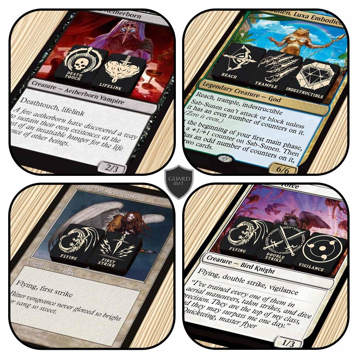 Lot De 75 Compteurs En Bois Gravés Laser Pour Magic The Gathering – Jetons MTG Premium Qualité