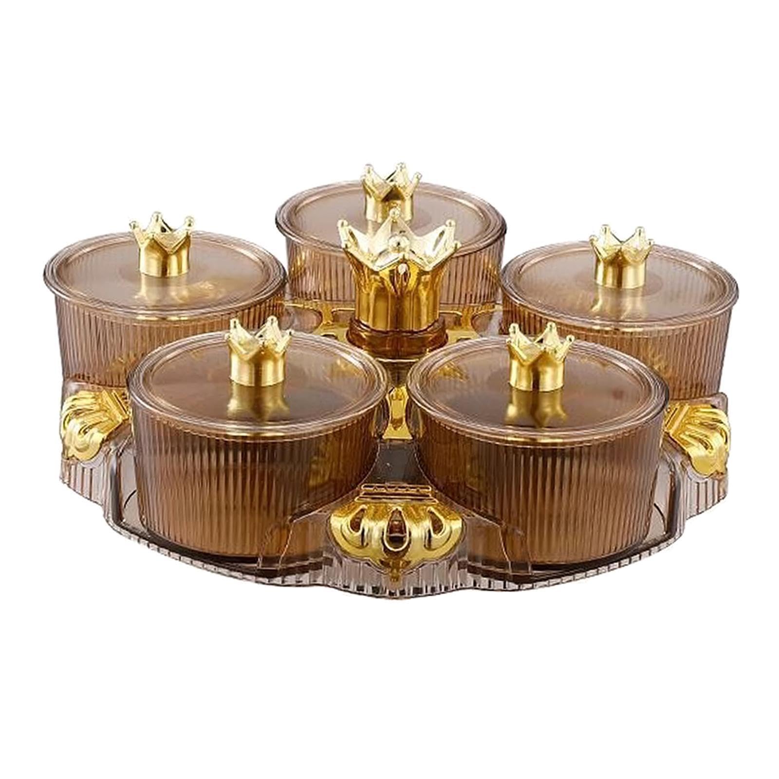 KIXZSAZ Eye-Catching Candy Nut Serving Tray Divided Serving Tray Stylish Snack Arrangement At Events Which Is Simple And Elegan Rotating Plate Dishes For