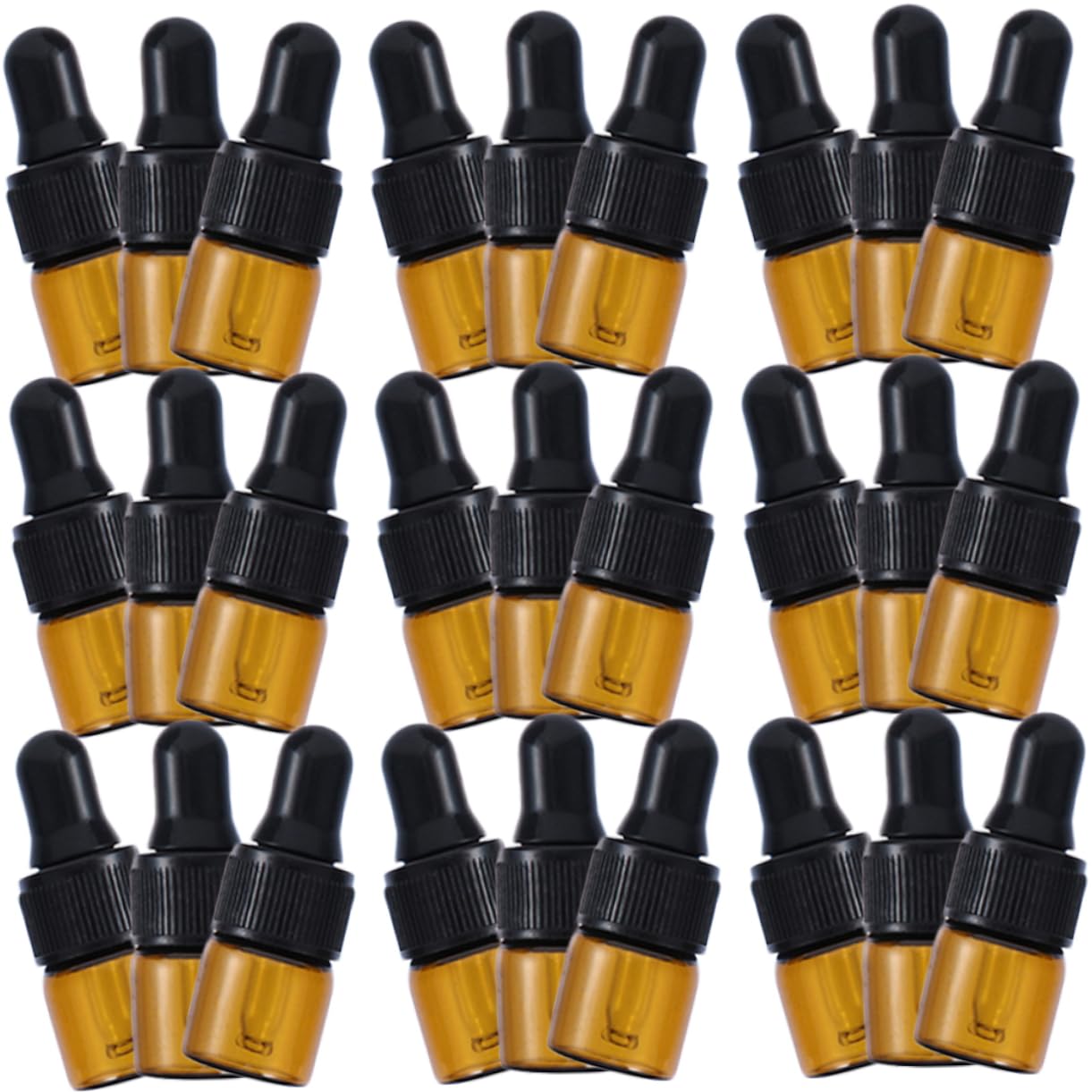 NULYLU Portable Dropper Bottles Set 40pcs Glass Oil Bottles Dropper for Essential Oils