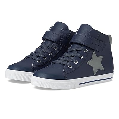 FootMates Riley Leather (Infant/Toddler/Little Kid) Boys Shoes Navy/Gray Leather
