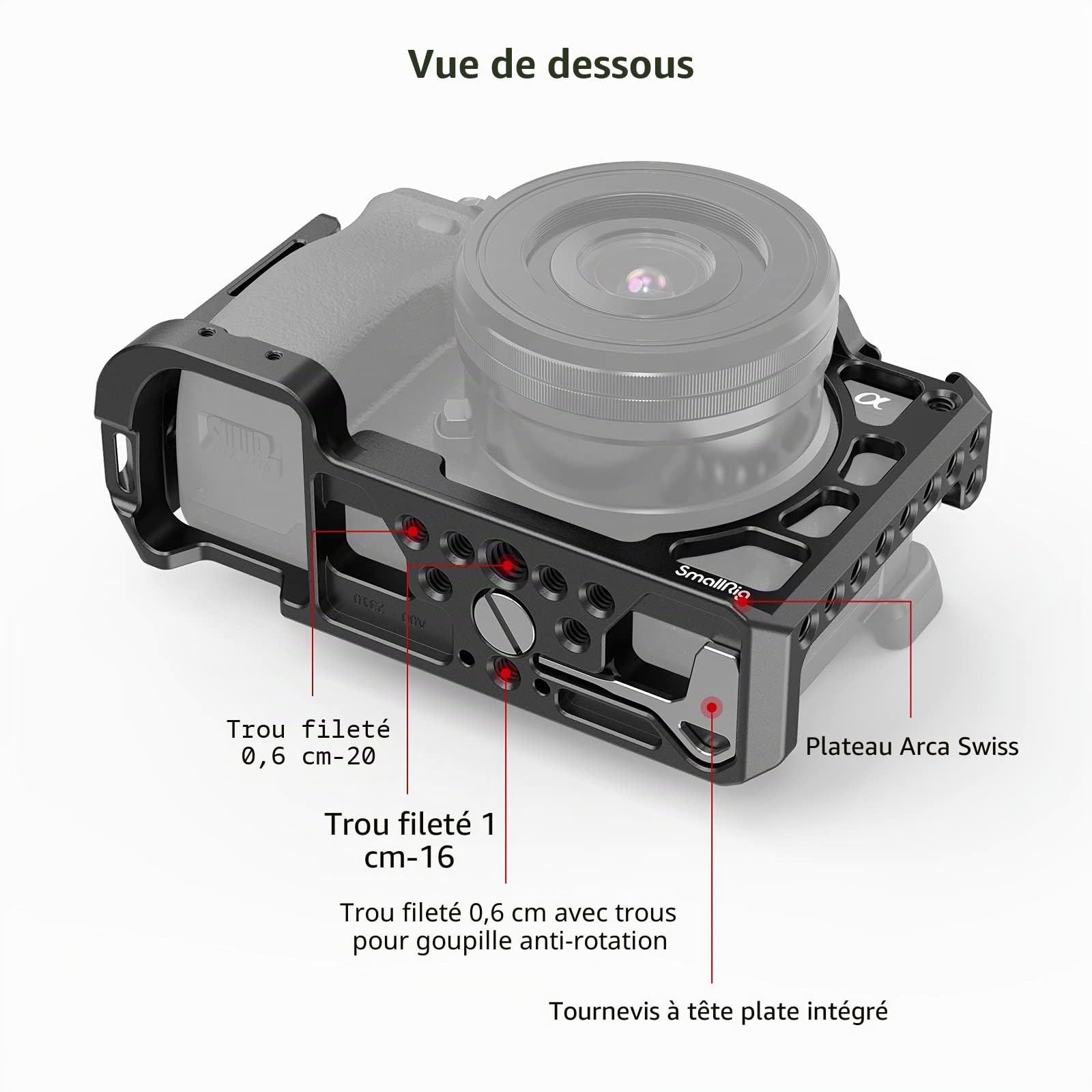SMALLRIG Camera Cage pour Sony A6100 / A6300 / A6400 / A6500 - CCS2310B