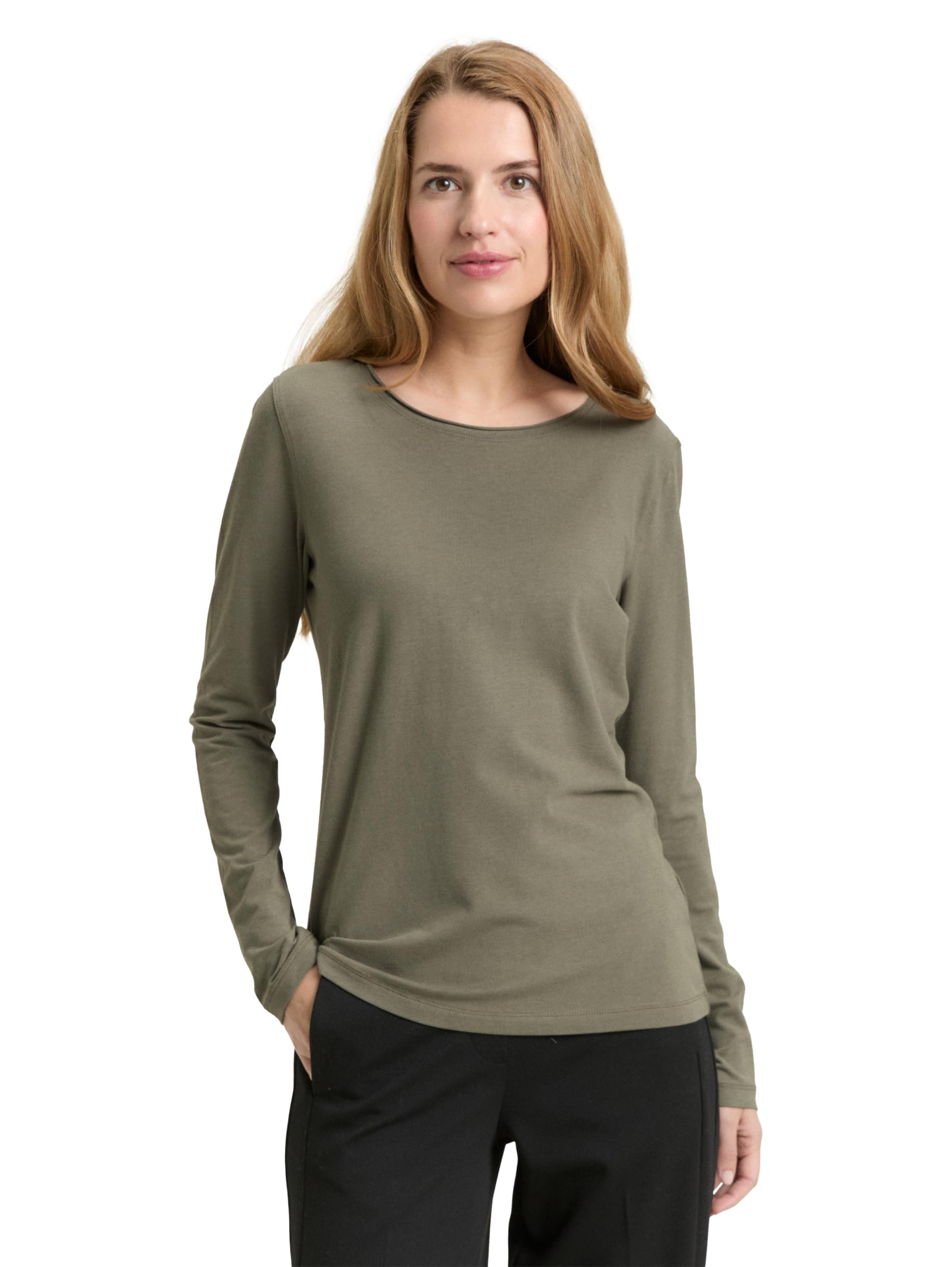 TOM TAILOR Damen Basic Langarmshirt