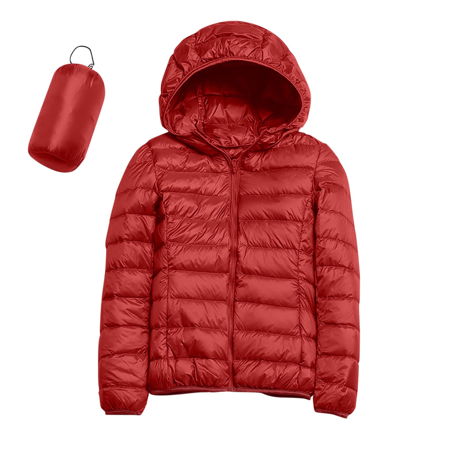 Parka d'hiver pour femmes rouge L chaud et imperméable - 5