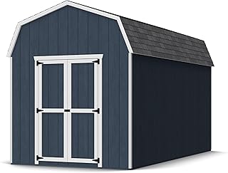 Little Cottage Co. 8x16 Value Gambrel Barn with 6 ft. Sidewalls with Floor, Outdoor Wood Storage Shed Do-It-Yourself Precut Kit