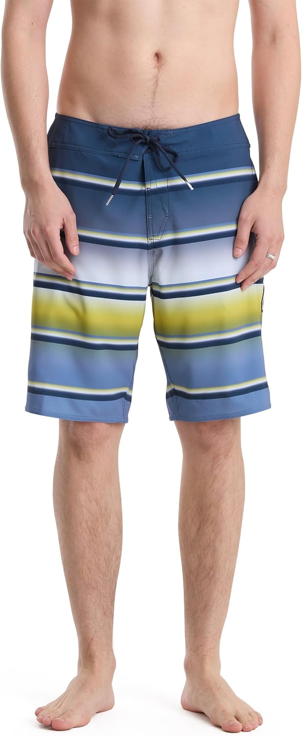 Volcom Men's 20" Mod-Tech Board Shorts- Stretch, UPF 50+ Sun Protection, Quick-Dry Swim Bottoms, Bluenight, 33