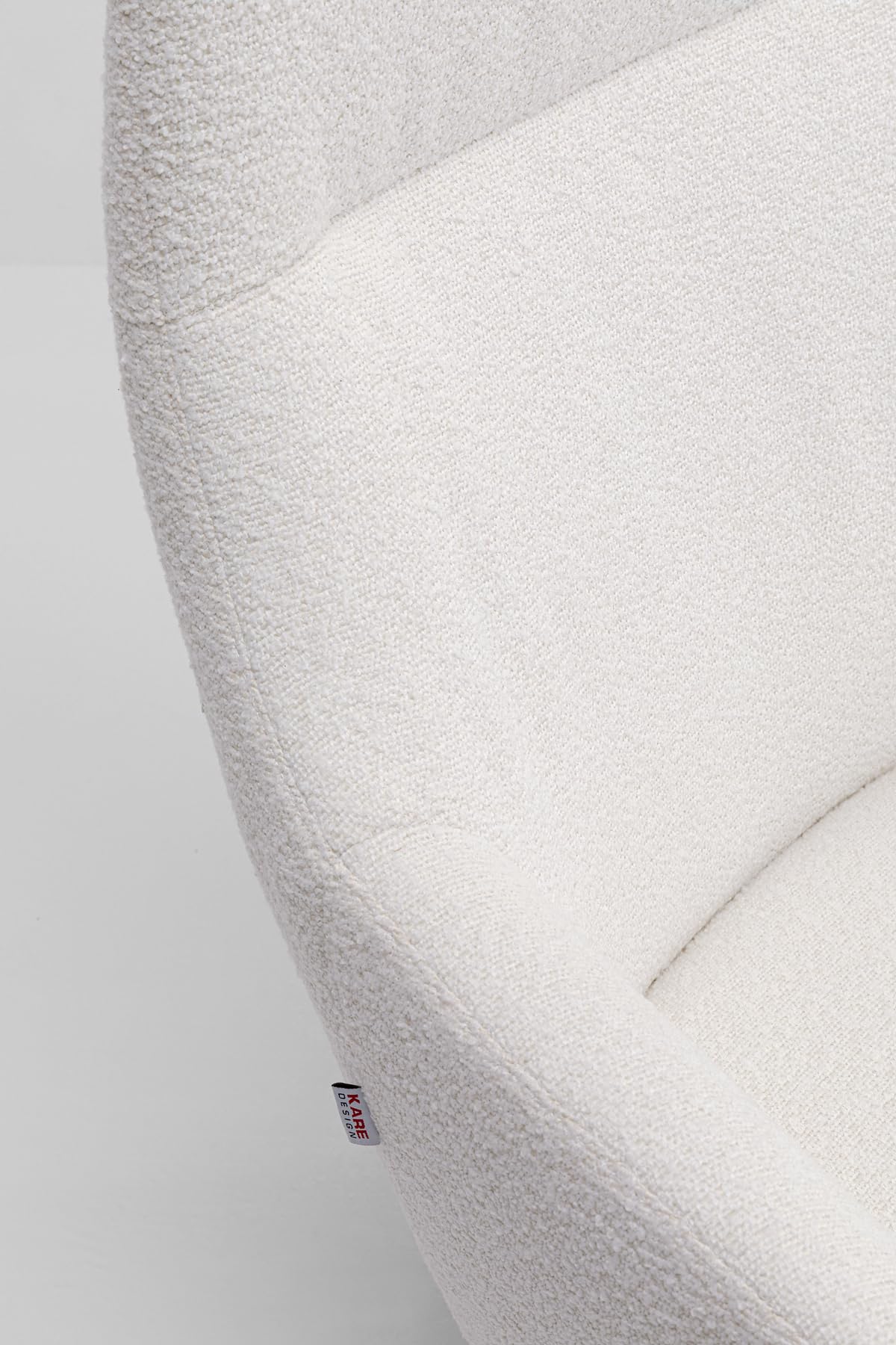 Kare Design Drehsessel Mimi, Creme, Sessel, Polstersessel, Drehbar, Wohnzimmer, Schlafzimmer, Büro, 100x76x81 cm