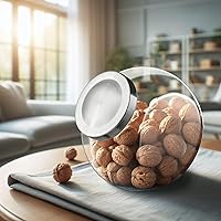 Vista 2 de Amazing Abby - Sweet Caroline - Paquete de 2 tarros de plástico para dulces de 75 onzas con tapa de acero inoxidable, tarro de galletas, tarro