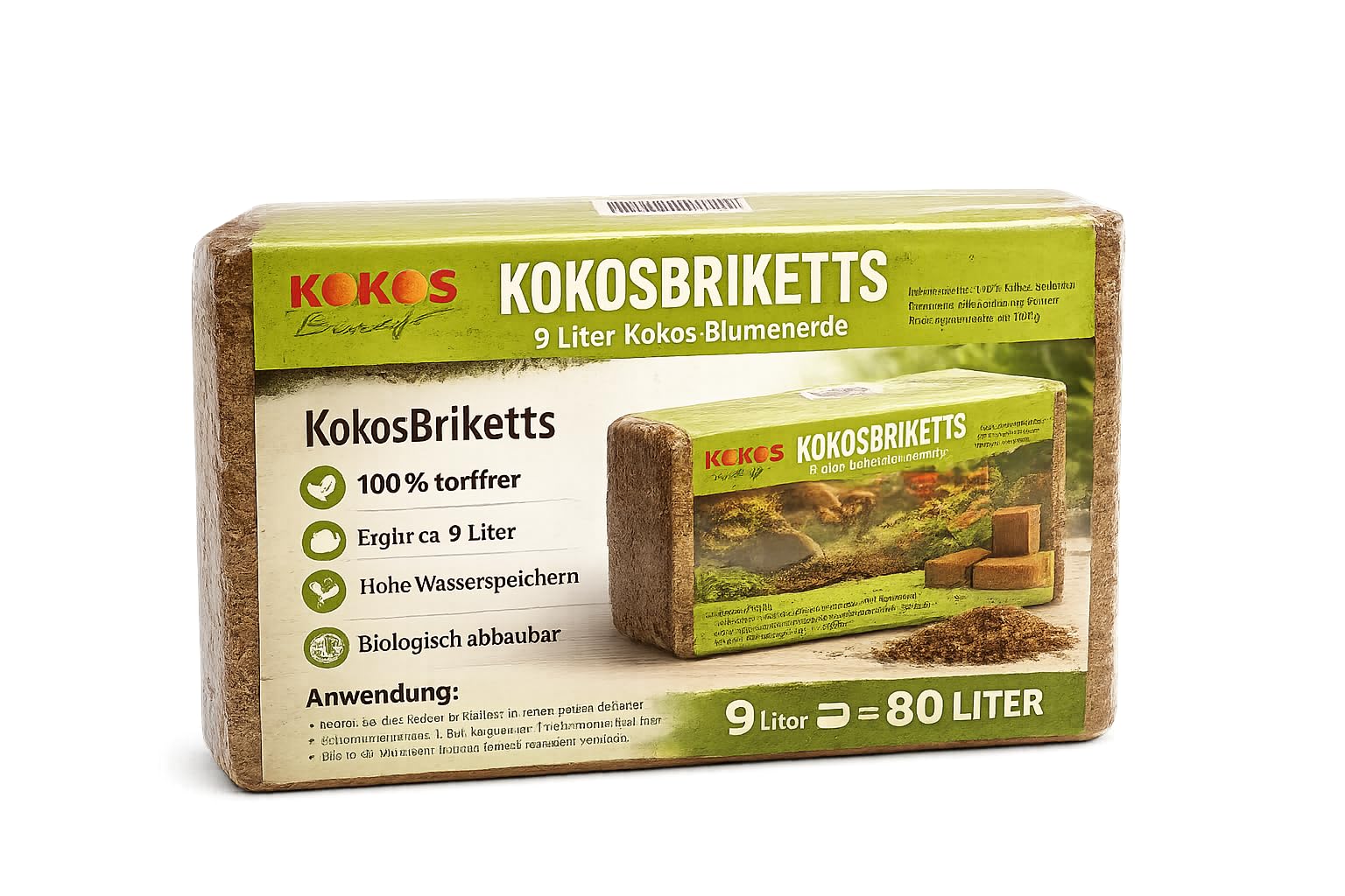 Kokosfaserhumus 24 x 600 g – ergibt ca. 210 Liter Kokoserde – torffreies Kokossubstrat aus Kokosfasern – Blumenerde für Aussaat, Kräuter, Gemüse & Zimmerpflanzen