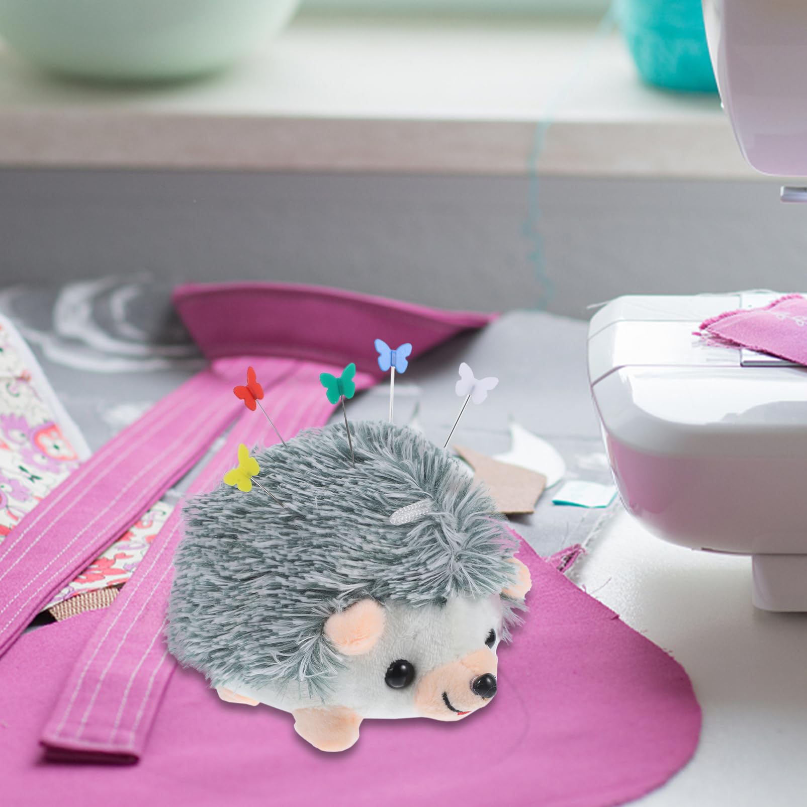 STOBOK 5 Sätze Igel-nadeltasche Nadelkissen Zum Nähen Niedlich Pin-Organizer Entzückendes Nadelkissen Stickerei-nadelkissen Nähnadeln DIY Nadelkissen Handgelenkkissen Zum Nähen Plüsch