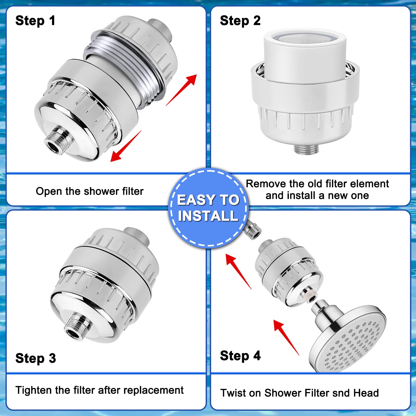20 Stage Shower Filter Replacement Cartridge - Universal - View #3