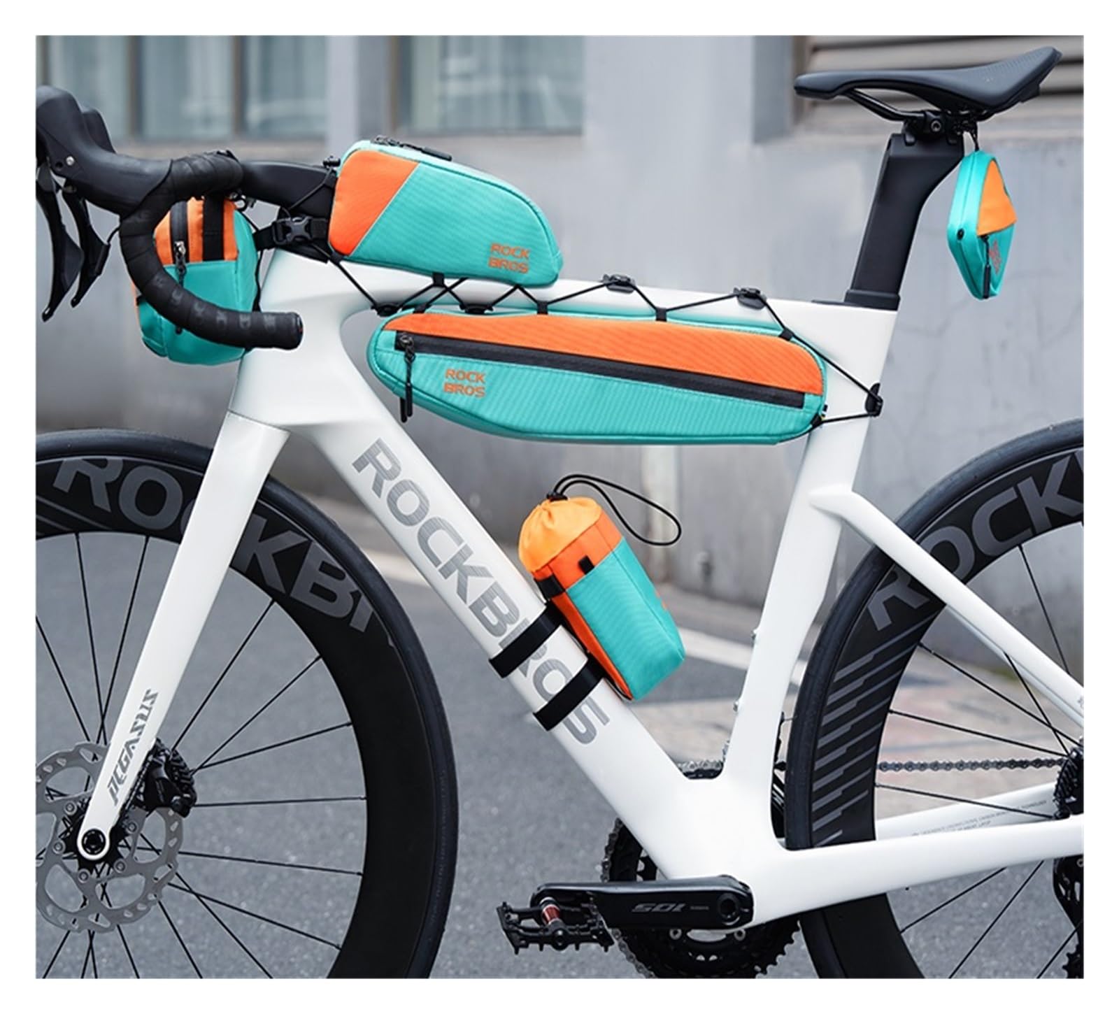 Borsa combinata for ciclismo con tubo triangolare anteriore da 1 pezzo