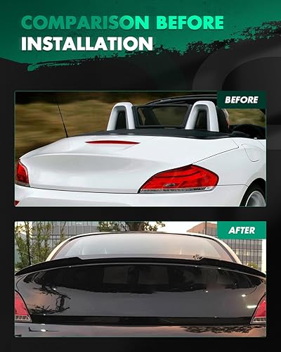 Miniatura 6 de SCITOO Alerón de alerón de ventana trasera de fibra de carbono para BMW Z4 E89 Serie Z negro brillante alerón trasero para maletero 2009-2015