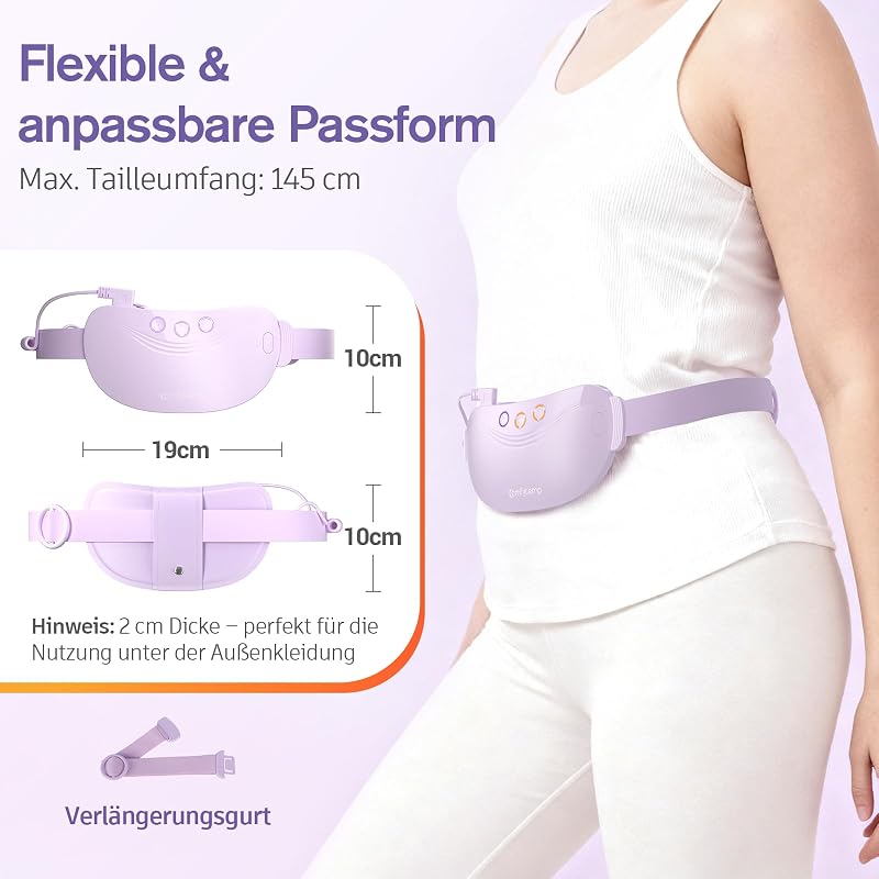 Comfytemp hőterápiás deréköv menstruációs görcsök enyhítésére meleget adó fűtős öv