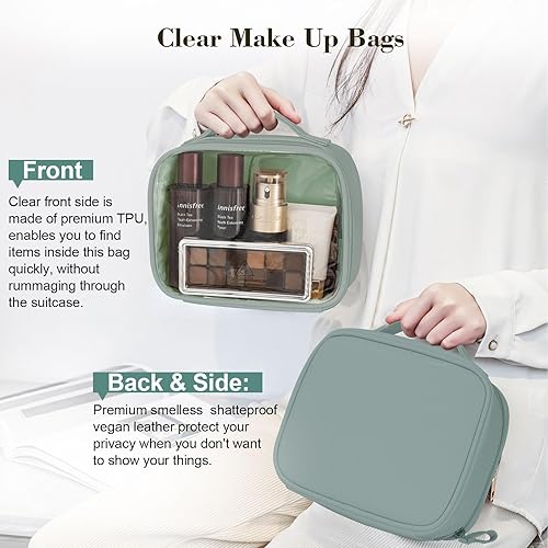 Miniatura 2 de Hibagg Neceser de viaje, Verde grisáceo, Transparente