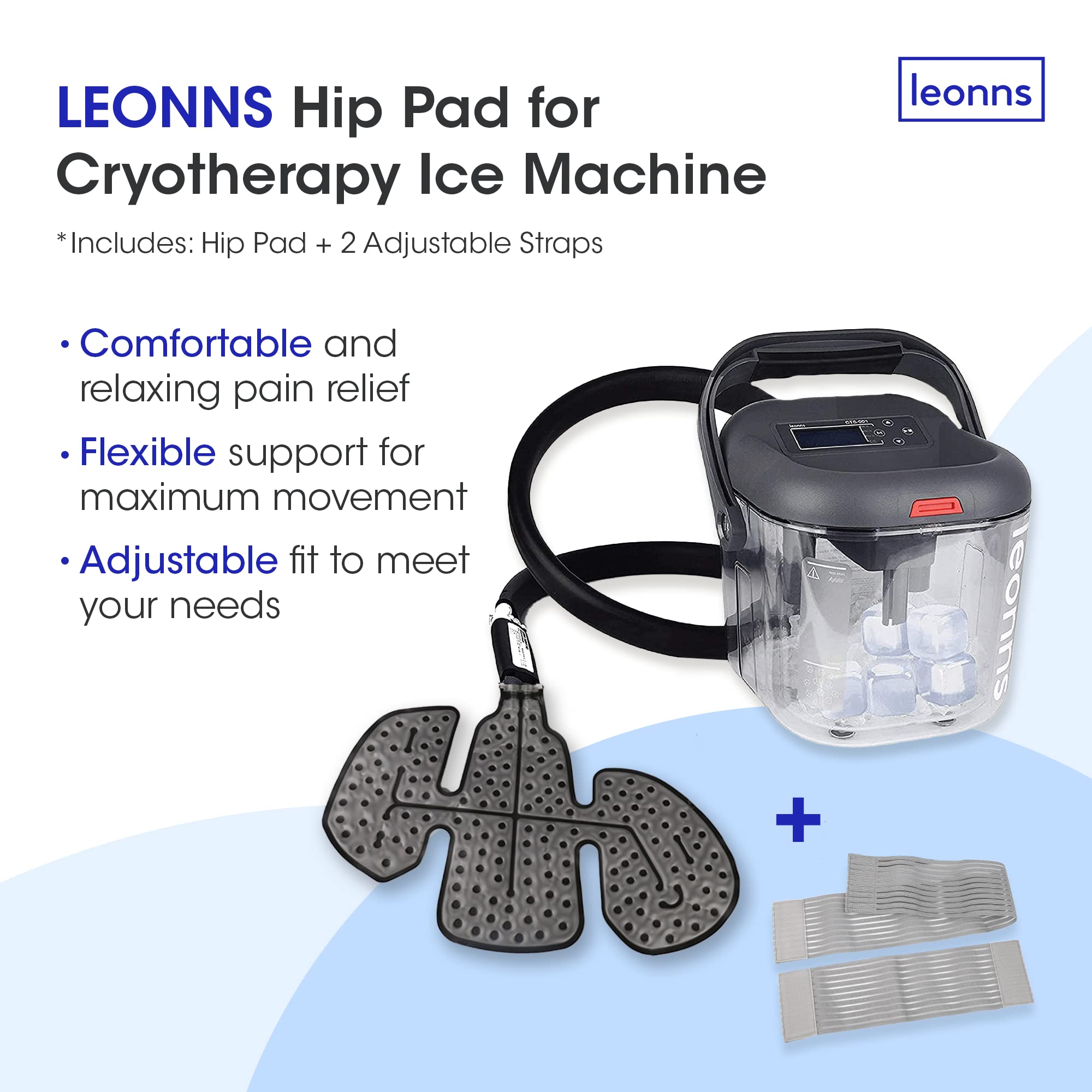 LEONNS Cold Therapy Machine Pads Compatible with Cryotherapy and Cold Therapy Machines (Extra Hip Pad)