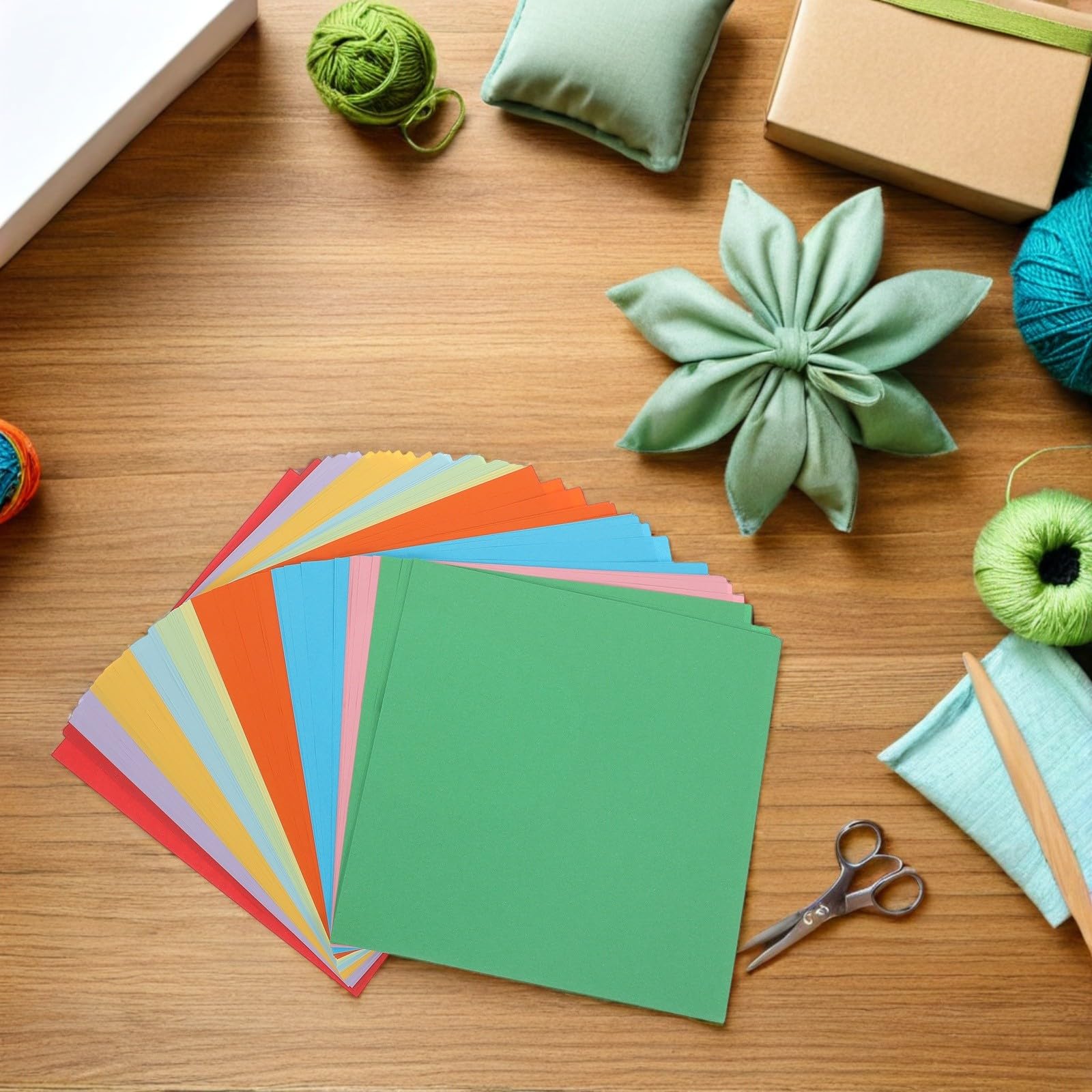 300 Unidades Papel de Origami Rigidez Mezcla de 10 Colores 17x17 Cm Papel para Manualidades y Doble Cara Adecuado para Demostraciones Educativas y Infantiles