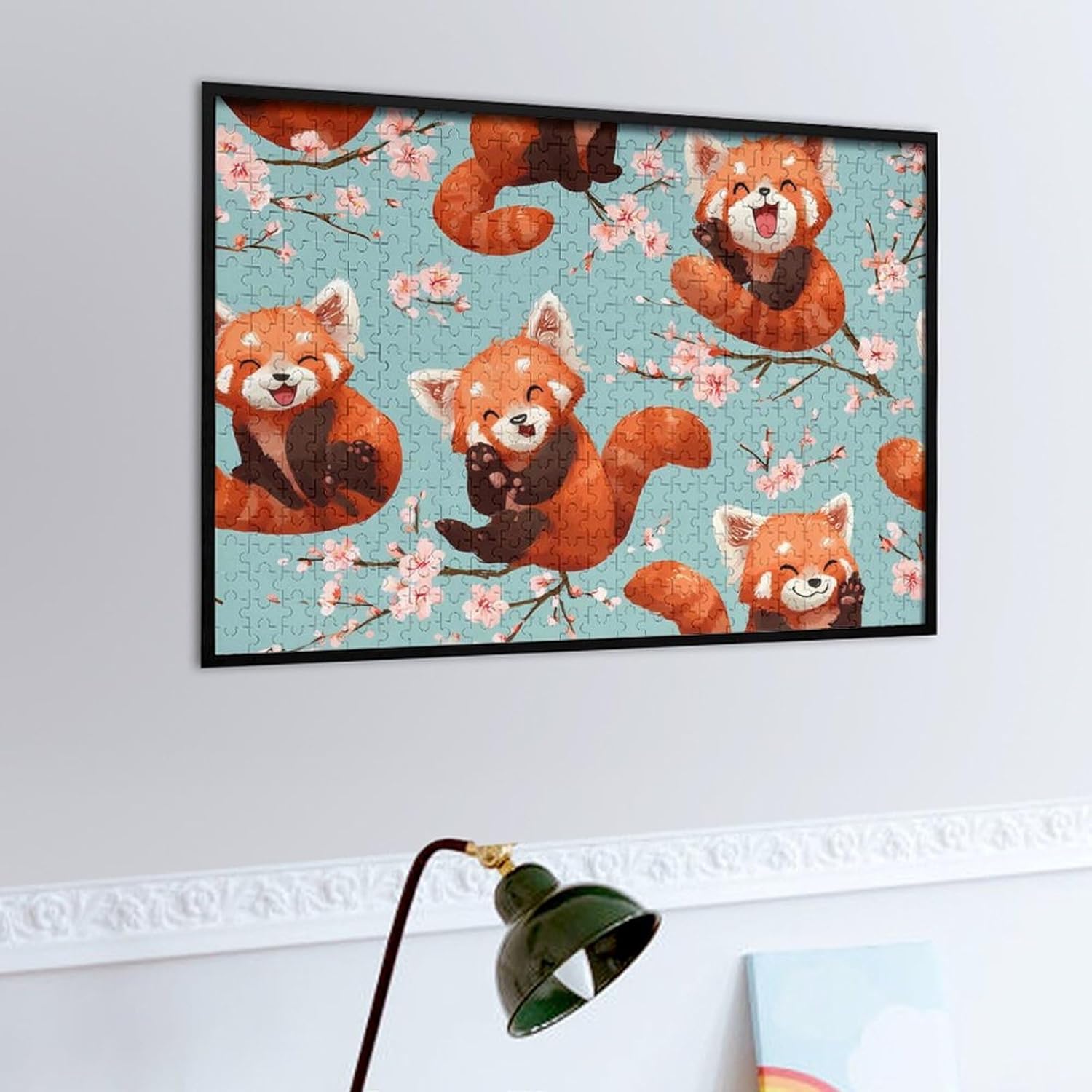 Red Panda Cute Animal Puzzles for Adults 500 PCS Wooden Jigsaw Puzzle Wall Decor Christmas