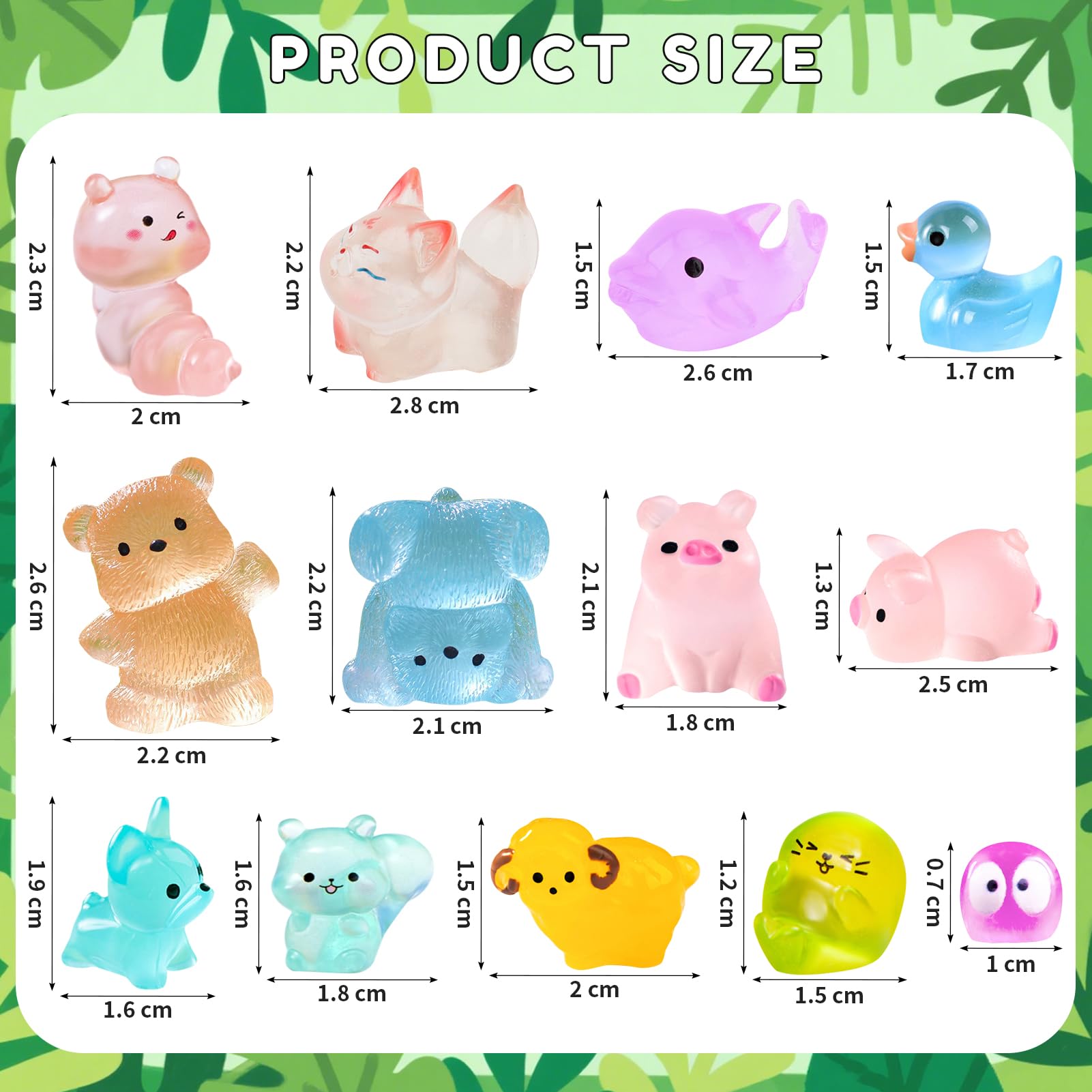 Catephe 60 pcs Mini Resin Animals - Image 2