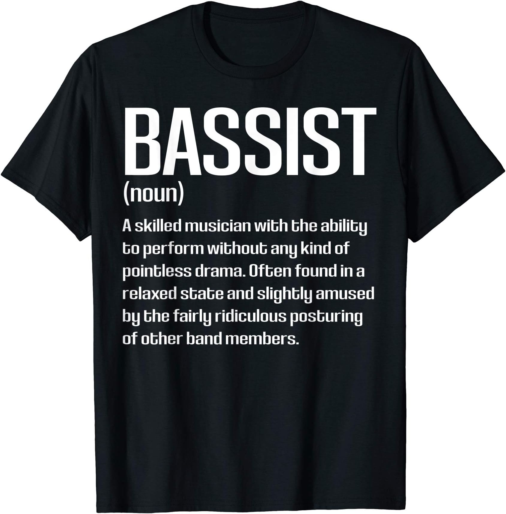 Funny Bass Player Bassist Definition Gift for Musicians T-Shirt