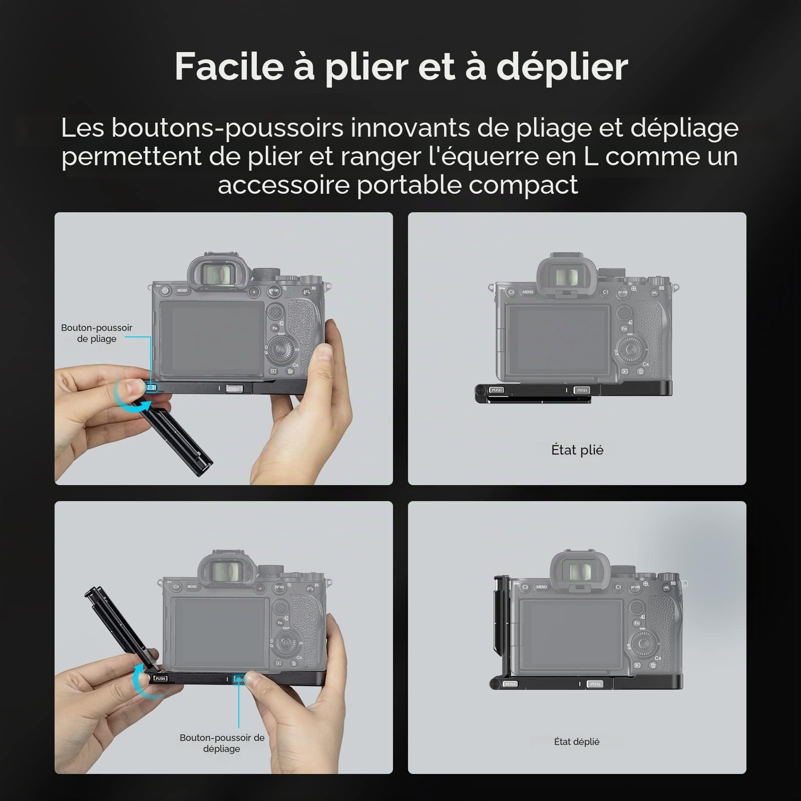 SMALLRIG Support en L Pliable pour Sony A7V - 3984