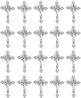 Eastern Orthodox Crucifix, Christ Jesus Celtic Cross Pendant Charms for Women Men Rosary Necklace DIY Jewelry Making Parts
