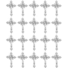 COTTVOTT Eastern Orthodox Crucifix, Christ Jesus Celtic Cross Pendant Charms for Women Men Rosary Necklace DIY Jewelry Making Parts